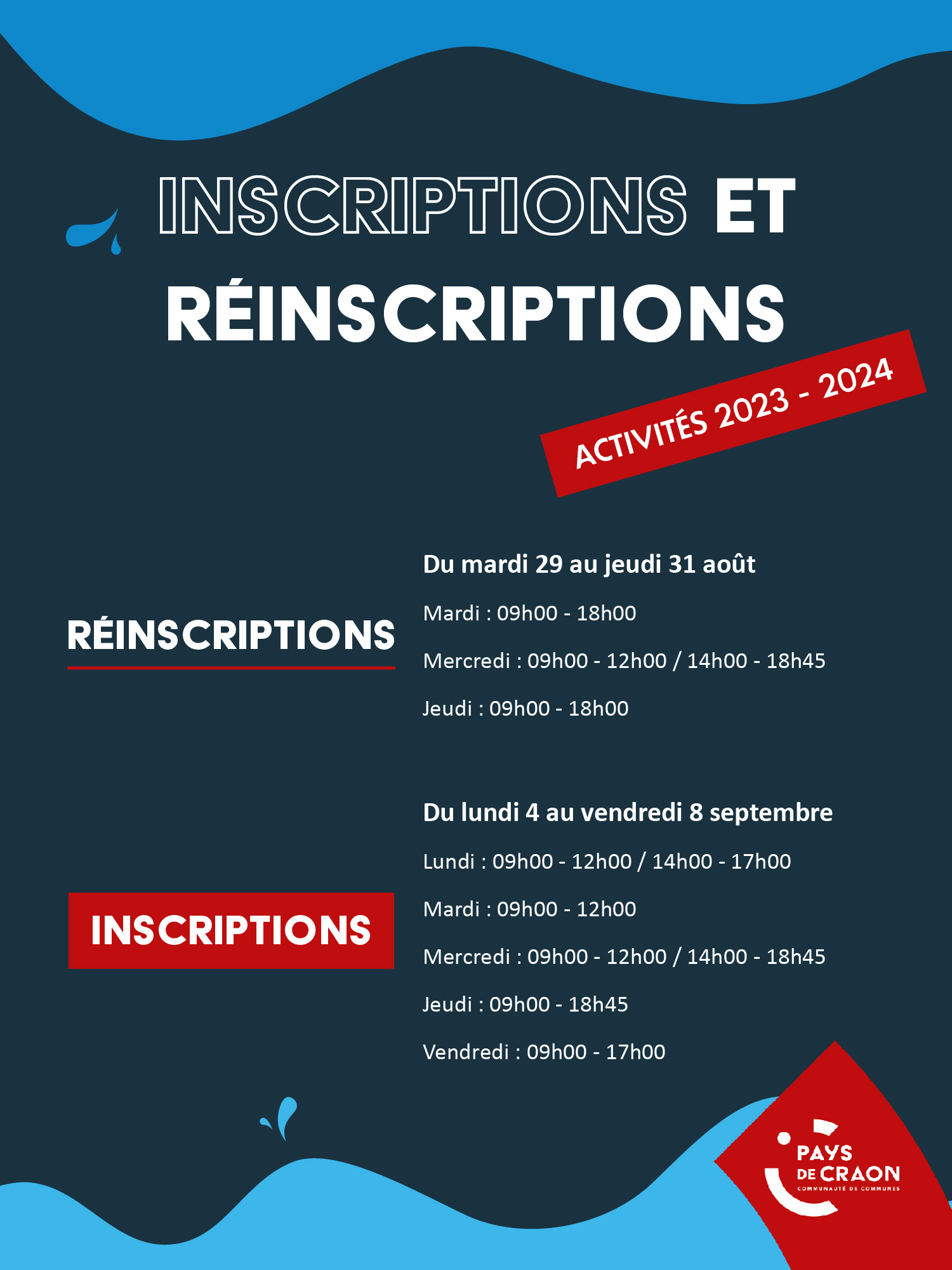 Inscription cours natation piscine centre aquatique odyssée 2022 2023